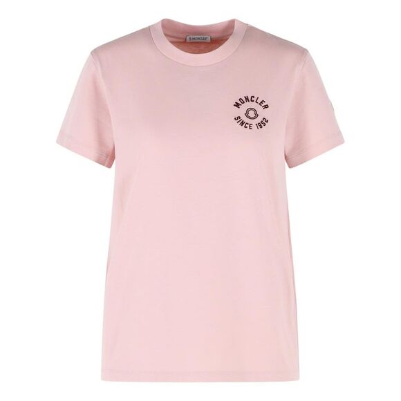 Moncler Pink Cotton T-Shirt Women